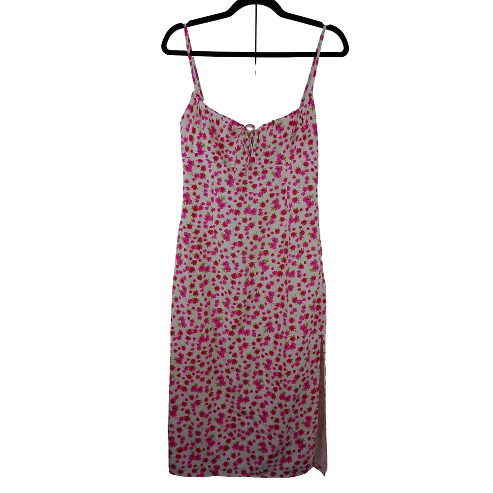Princess Polly Womens Pink Ditsy Floral Tie Front Cami‎ Mini Dress Size 4